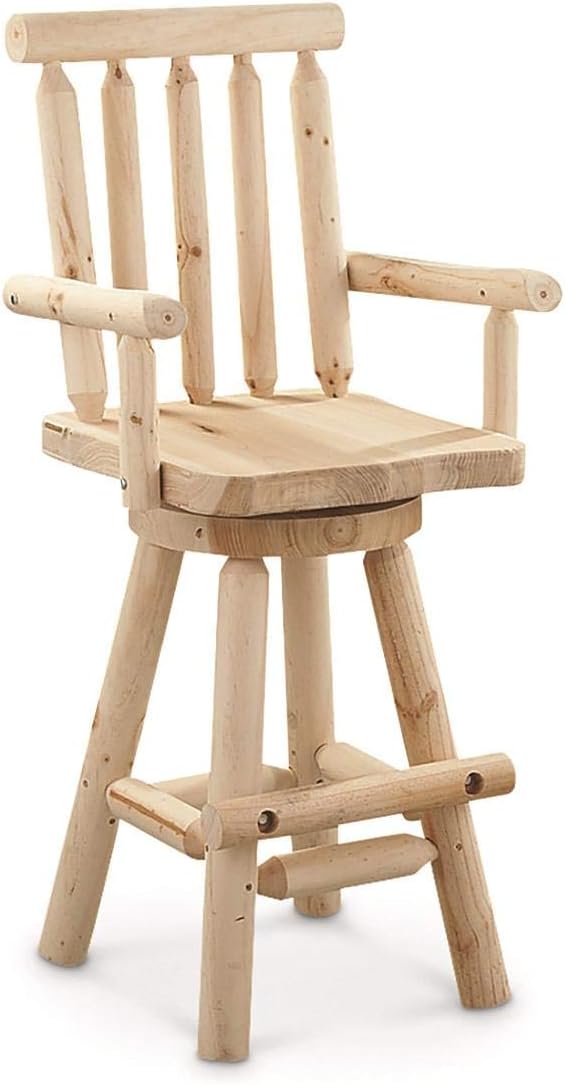 Oversized Log Swivel Bar Stool R74455