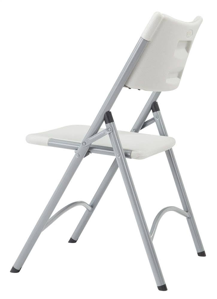 Folding Chair, Plastic, Gray, Pkg of 4 B92539