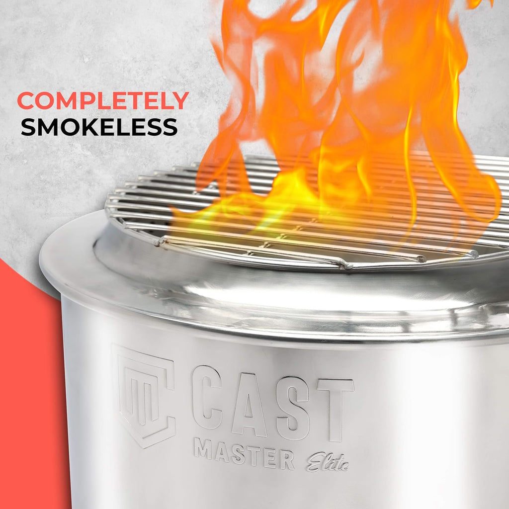 Smokeless Fire Pit & Campfire Grill with Carry Case N4445