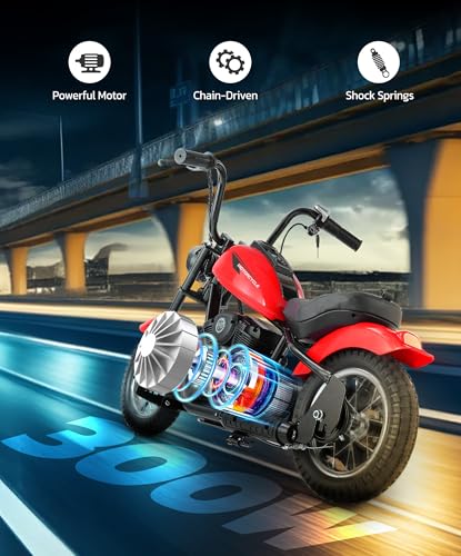 Electric Dirt Bike 24V 15 mph 150lb Max Black U286970
