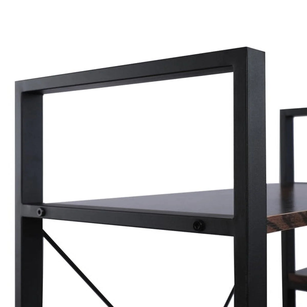 5-Shelf Wood and Metal Bookcase Z1972