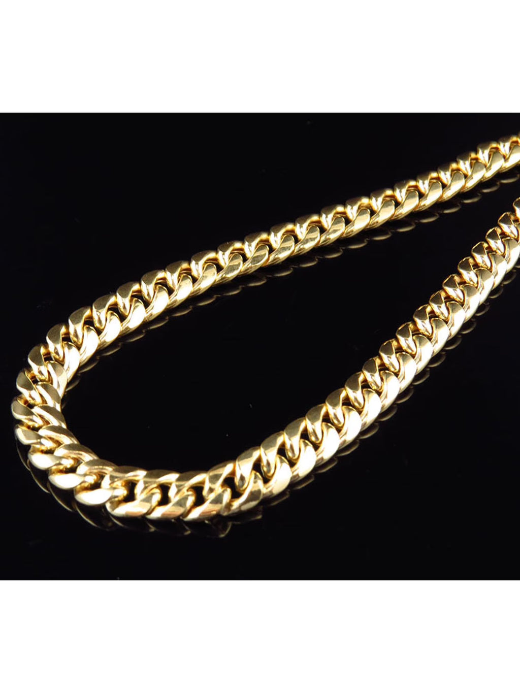 10K Yellow Gold Miami Cuban Link Chain Necklace 24-30" D821