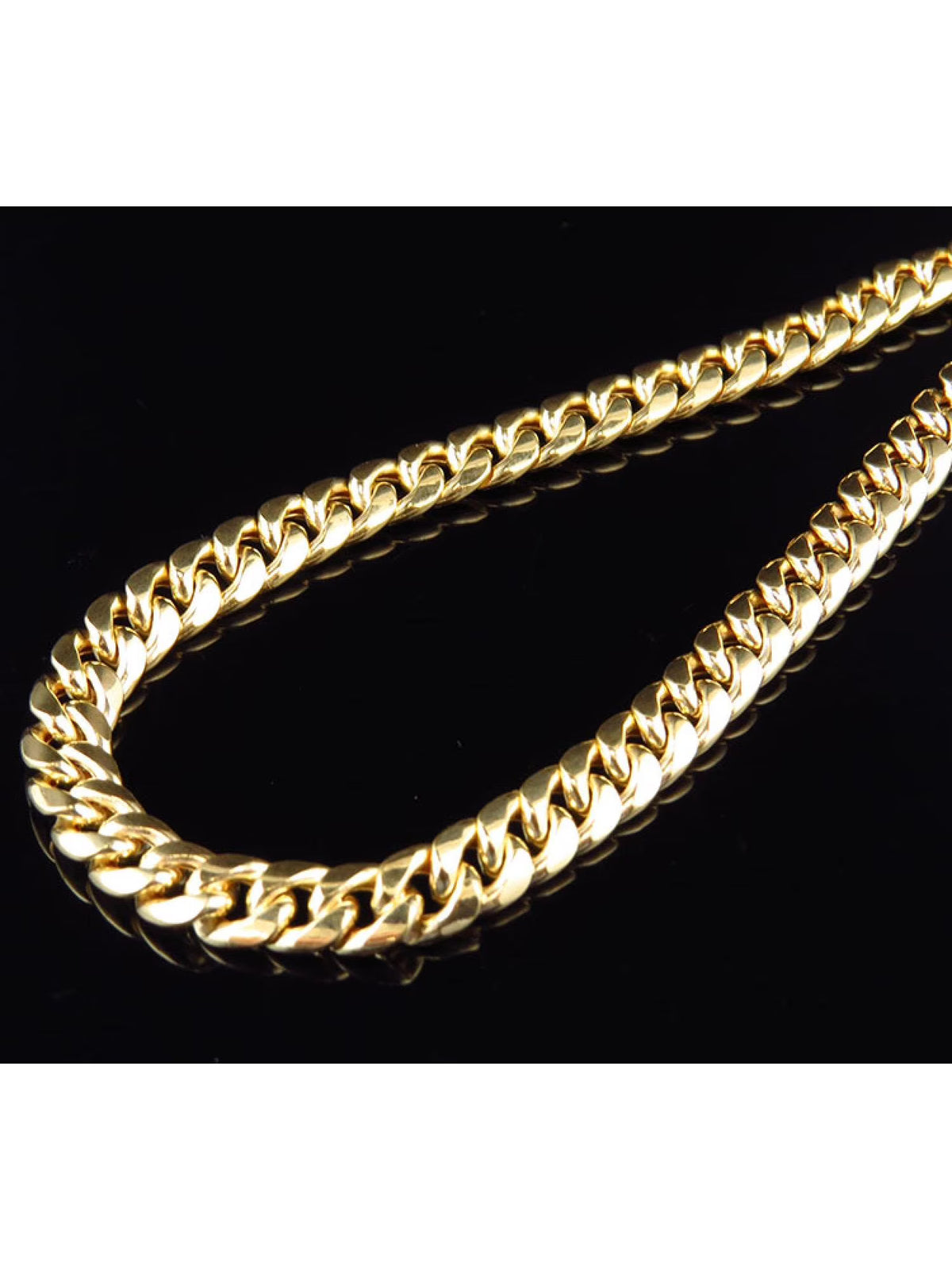 10K Yellow Gold Miami Cuban Link Chain Necklace 24-30" D821