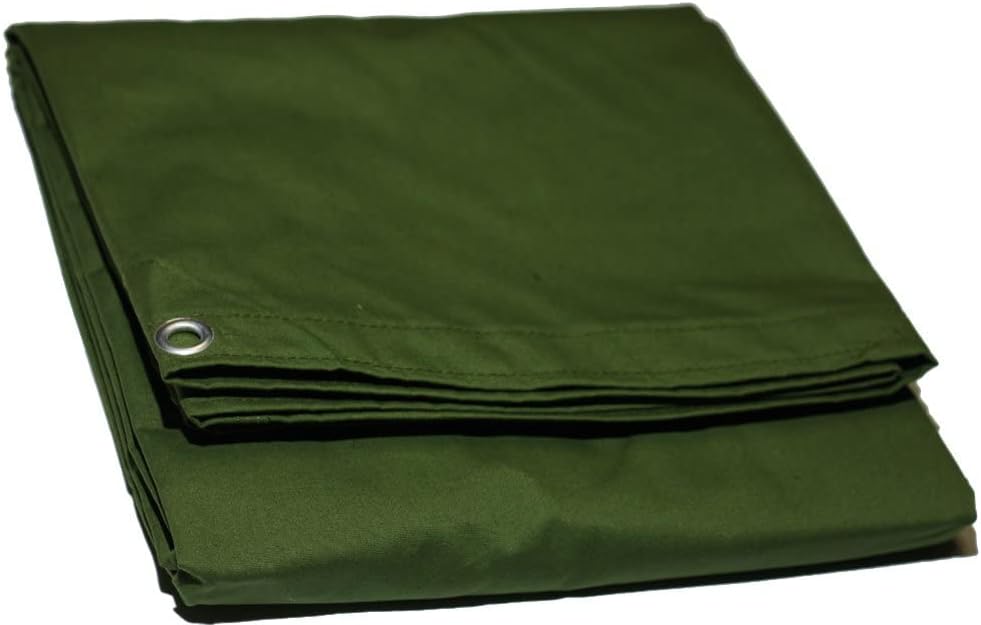 Green Canvas Tarp 12oz Water Resistant 12' x 20' Pack of 2 Z2280
