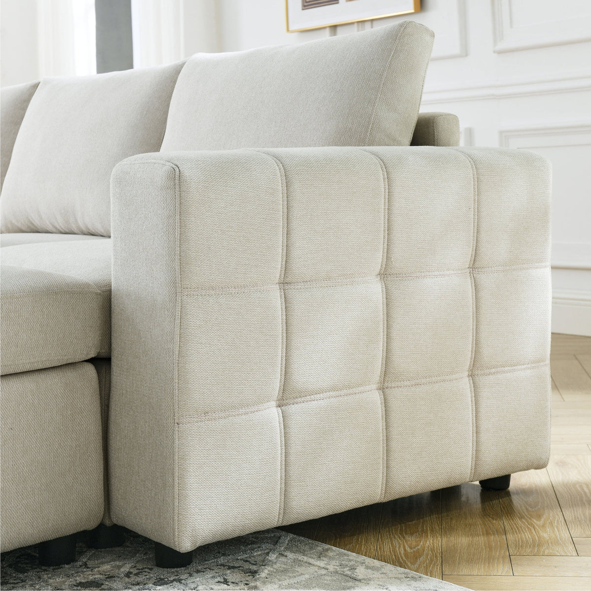 Upholstered Modular Sofa 4-Seater U40319