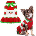 Red Striped Knitted Dog Sweater with Harness Hole E75020