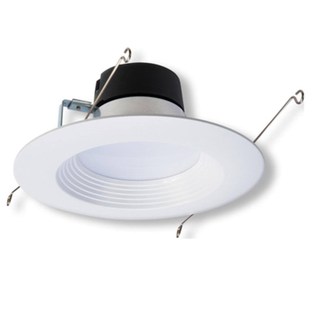 White Ceiling Light Retrofit Trim 6 Pack Recessed Integrated LED P314