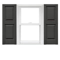 Raised Panel Vinyl Shutters 1 Pair 14.75 x 63 Tuxedo Grey E617