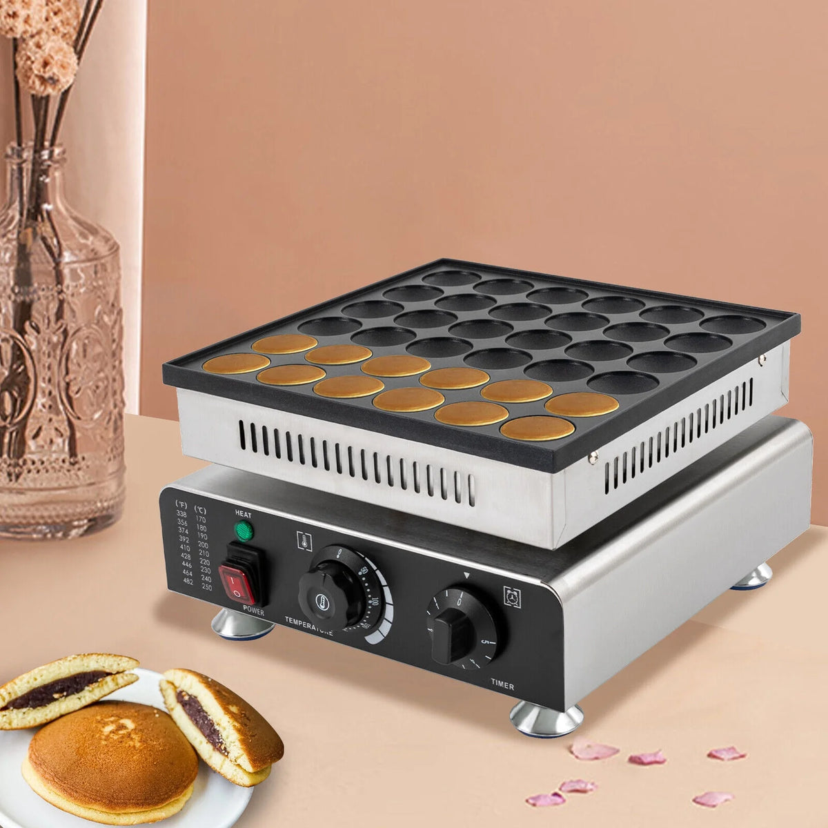36 Holes Nonstick Electric Pancake Maker 900W 110V F273