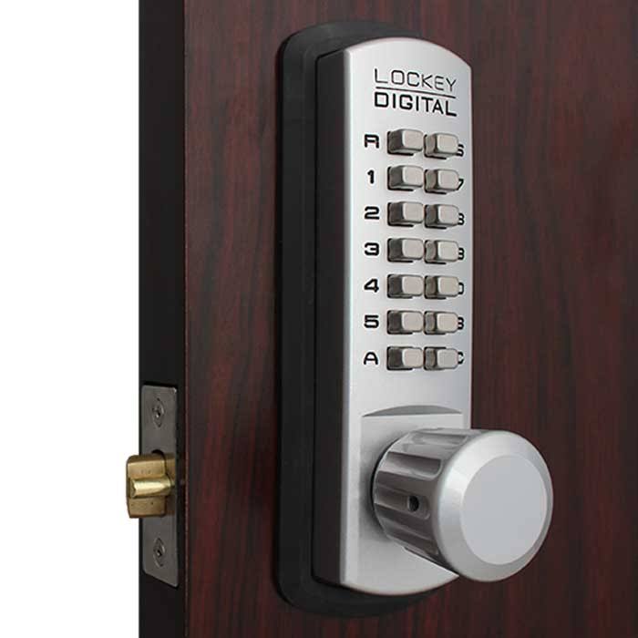 Satin Chrome Mechanical Keyless Door Knob S194642