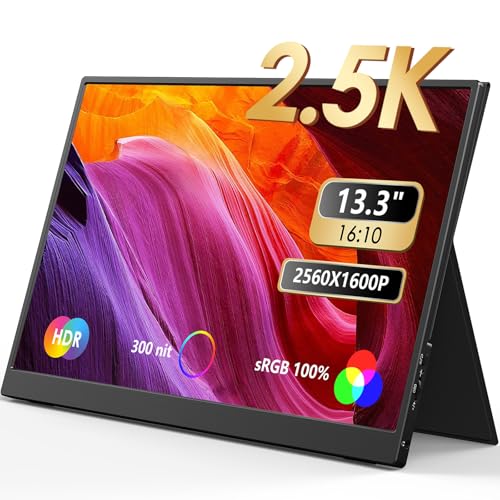Portable Monitor 15.6inch FHD 1080P USB C HDMI Ultra-Slim IPS Display with Smart Cover & Speakers I864