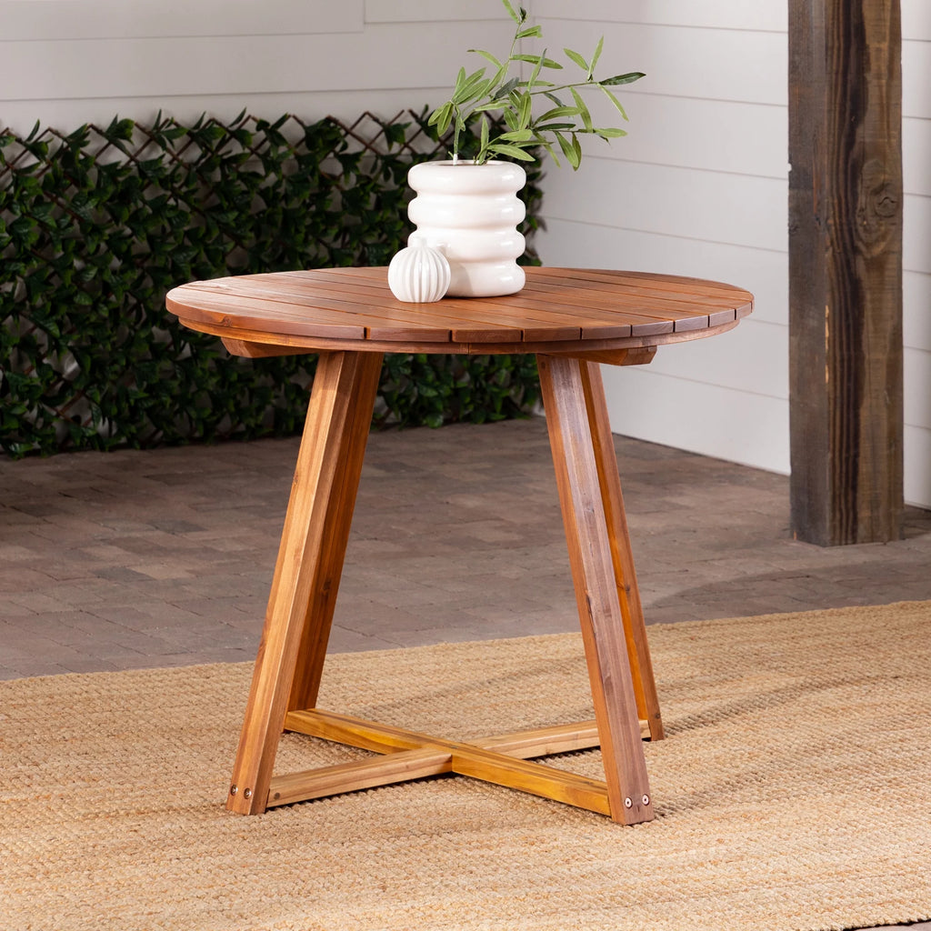 30” Solid Acacia Wood Outdoor Dining Table F26132