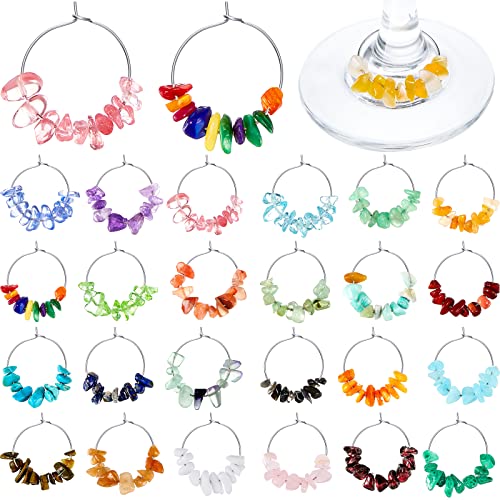24 Pcs Wine Glass Charms E522065