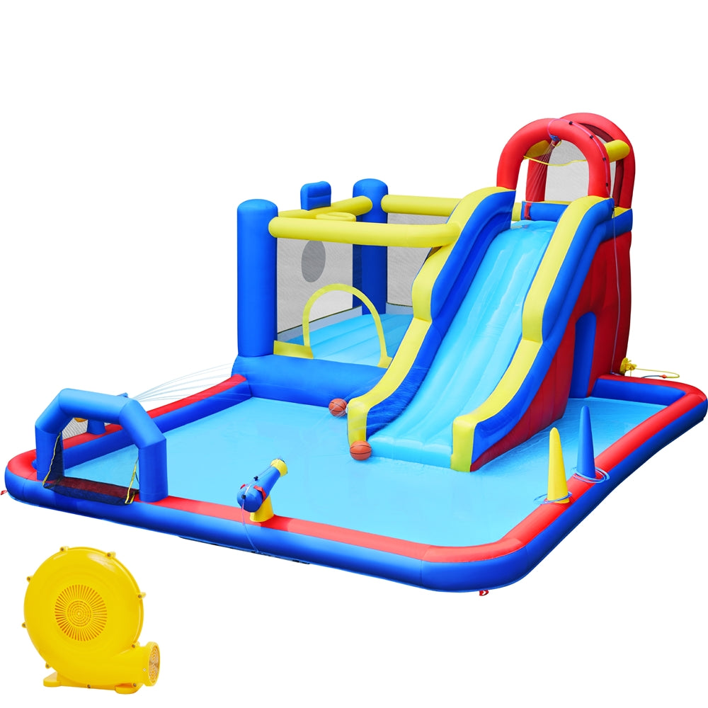 10-In-1 Inflatable Water Slide Bouncer with Blower & Storage Bag C5956