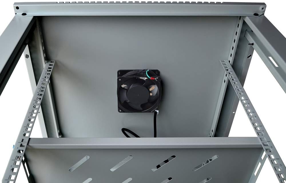 15U Wall Mount Gray IT Network Server Rack Cabinet Enclosure 24 Inch Depth J291