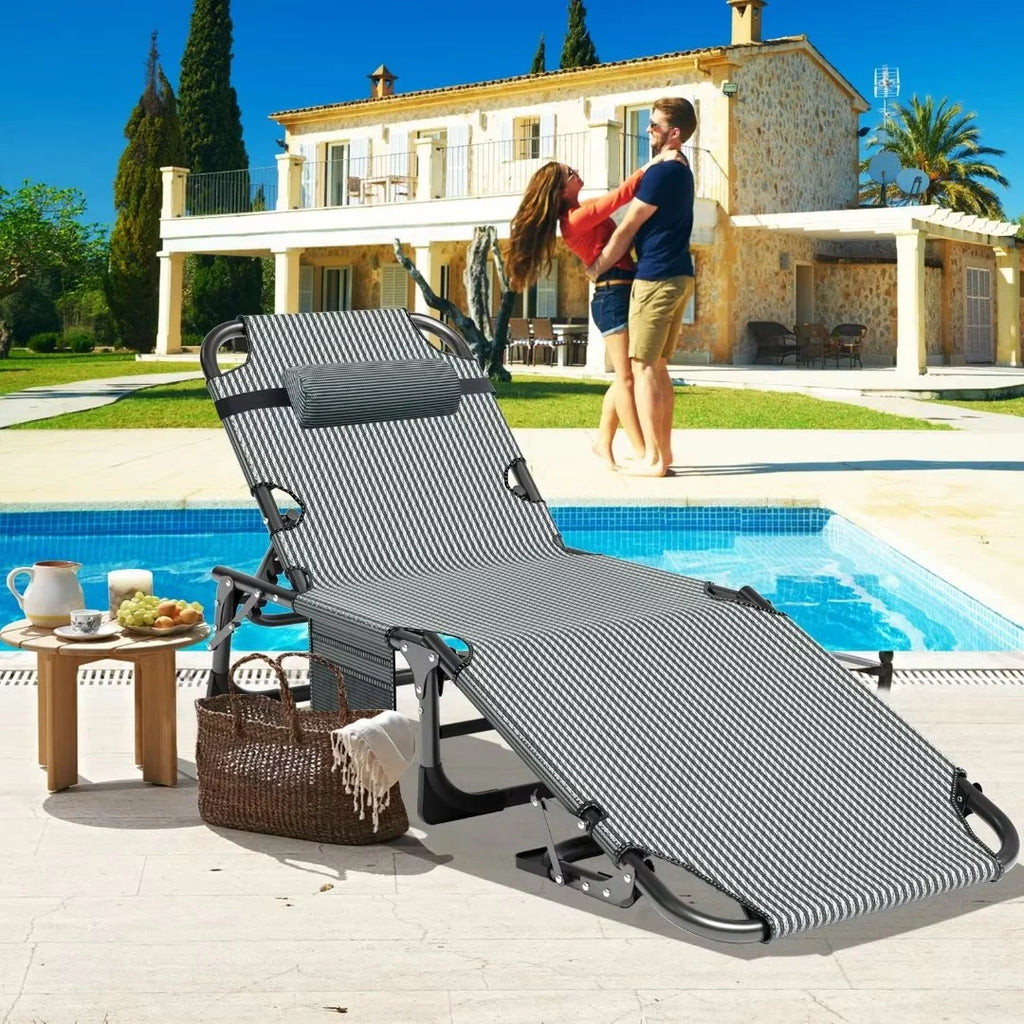 Folding Camping Cot with Mattress & Pillow M29456
