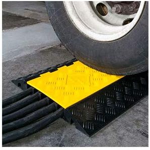 5 Channel 36” Long Black/Yellow Cable Protector Ramp I625564