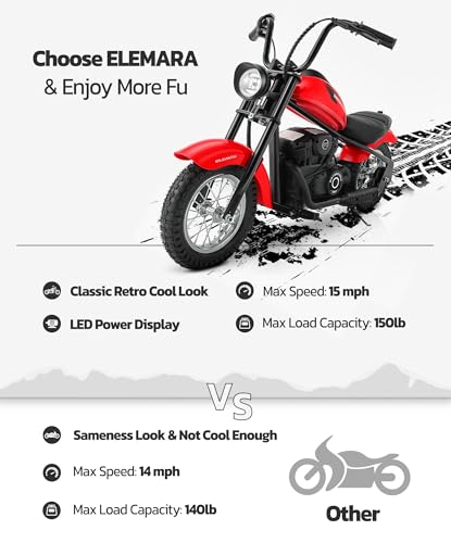 Electric Dirt Bike 24V 15 mph 150lb Max Black U286970