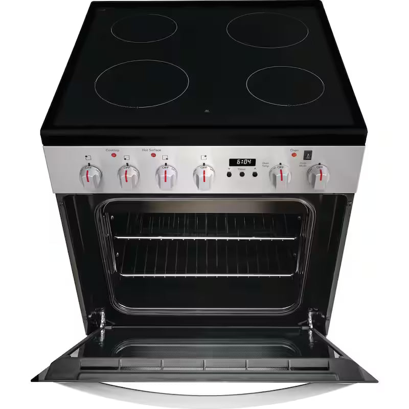 Freestanding Electric Range in Stainless Steel with 4 Smoothtop Elements K79812