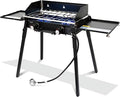 Portable Stainless Steel Camping Stove with 2 Propane Burners J5349