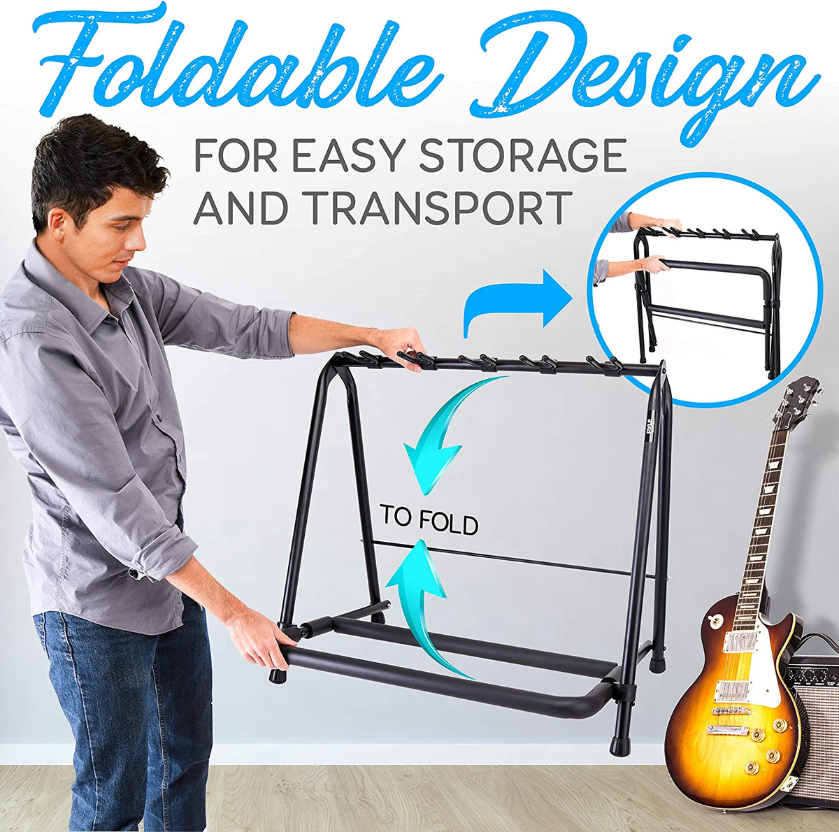 Foldable Guitar Rack Multi-Instrument Floorstand F971725